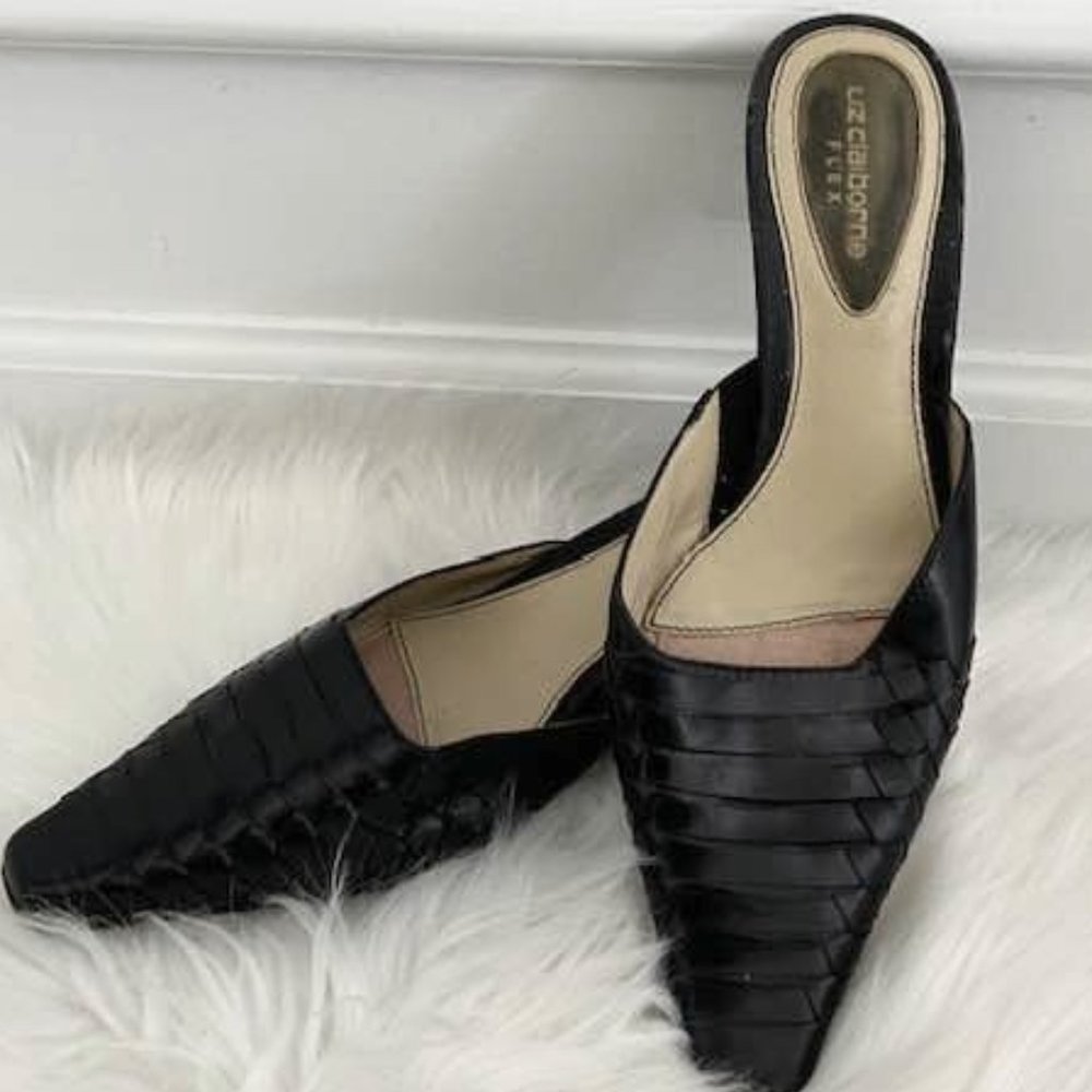 Liz Claiborne Flex Kitten Heel Mules
